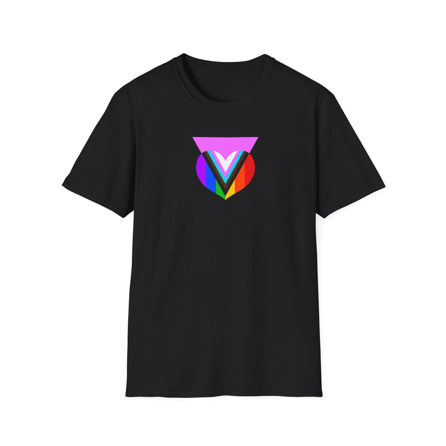 Pink Progress Pride Heart Tee