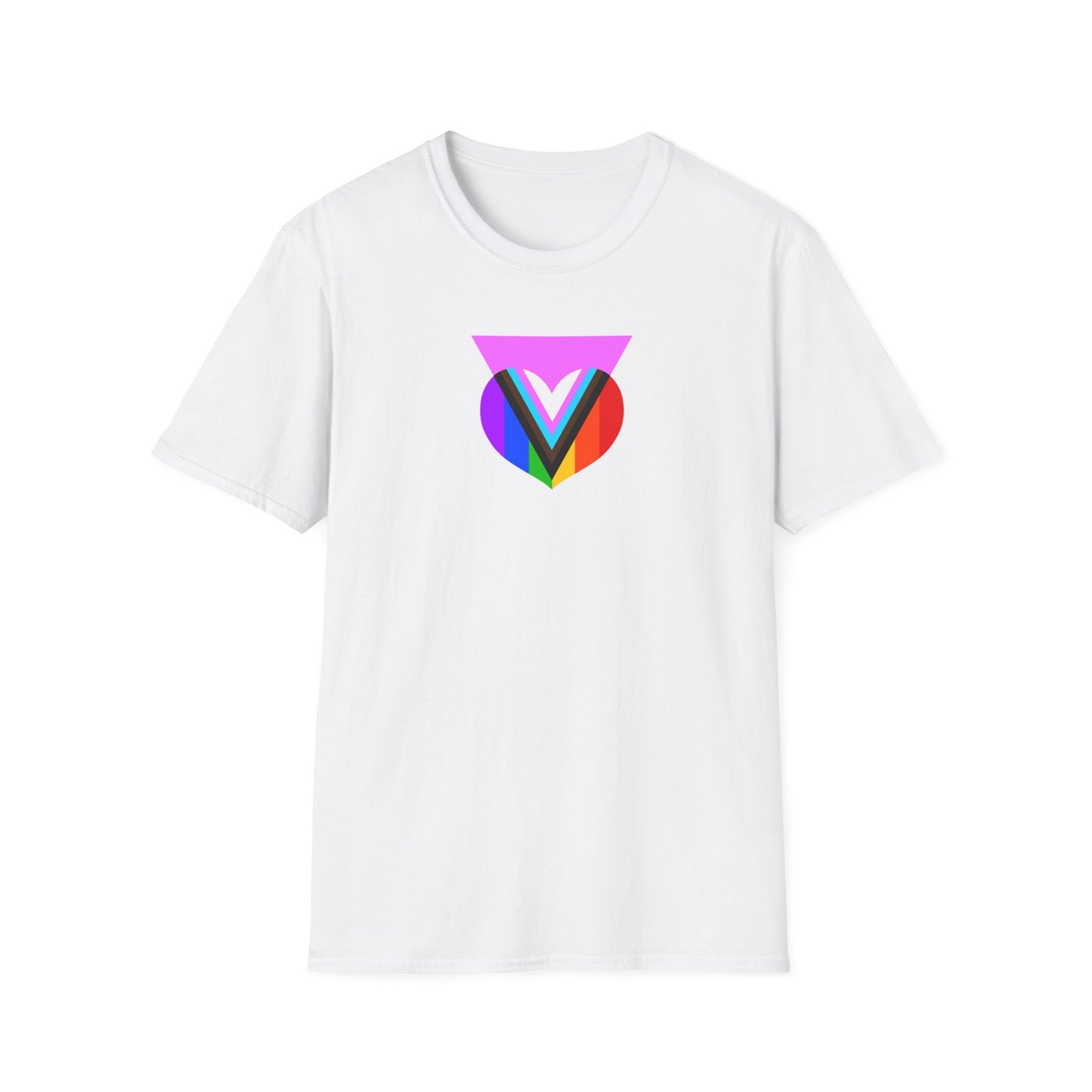 Pink Progress Pride Heart Tee