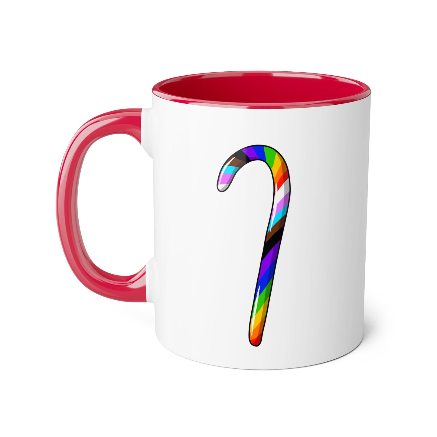 Candy Cane Progress Pride Stripes Mug