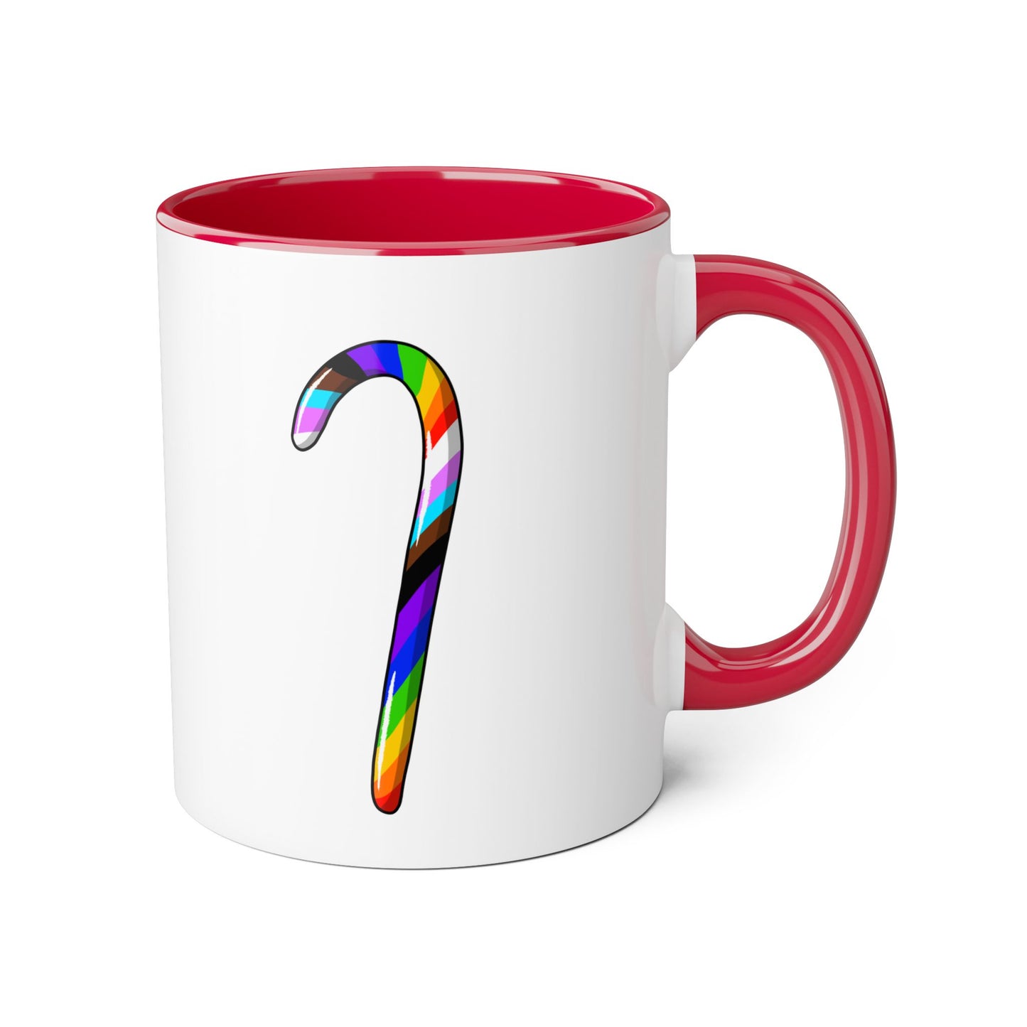 Candy Cane Progress Pride Stripes Mug