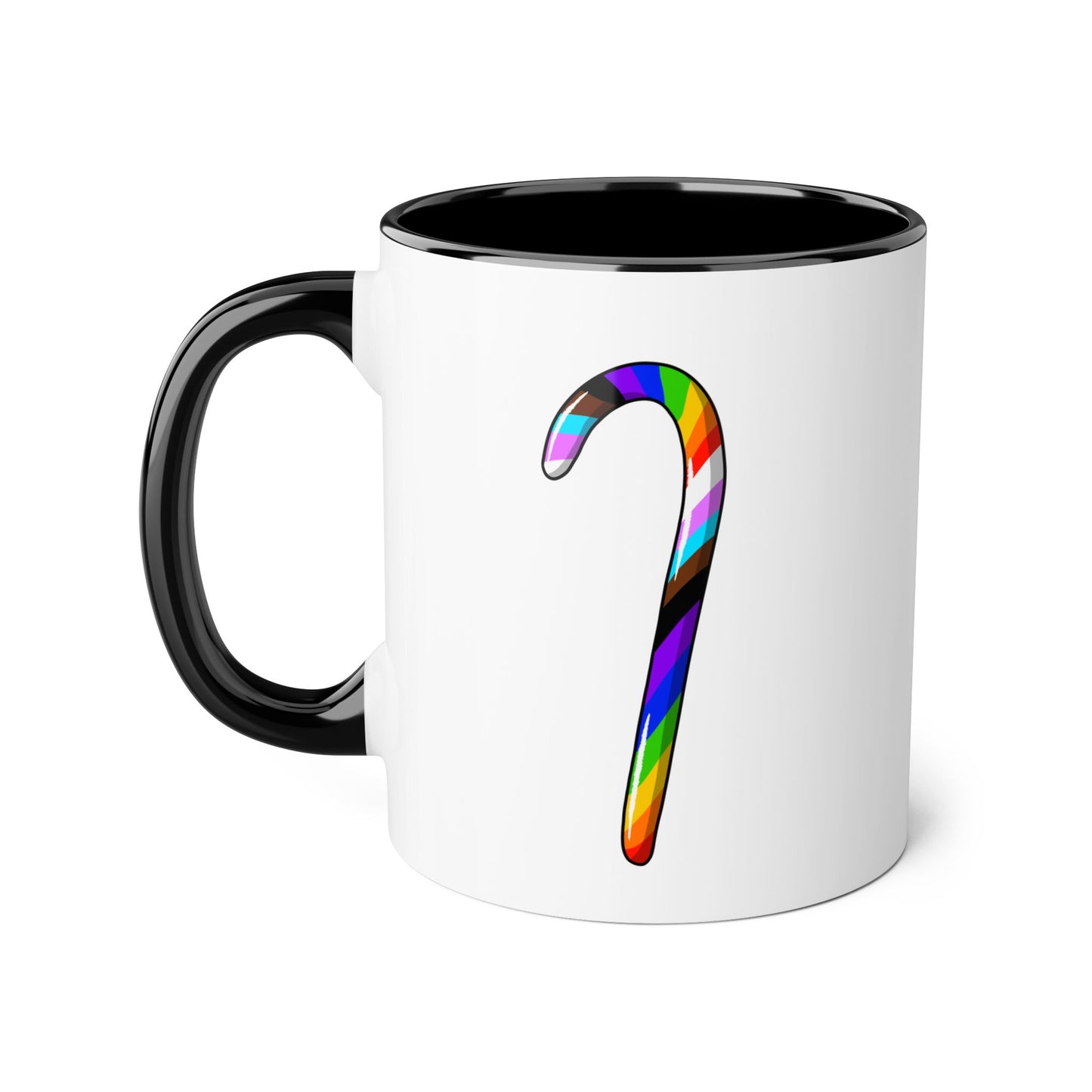 Candy Cane Progress Pride Stripes Mug