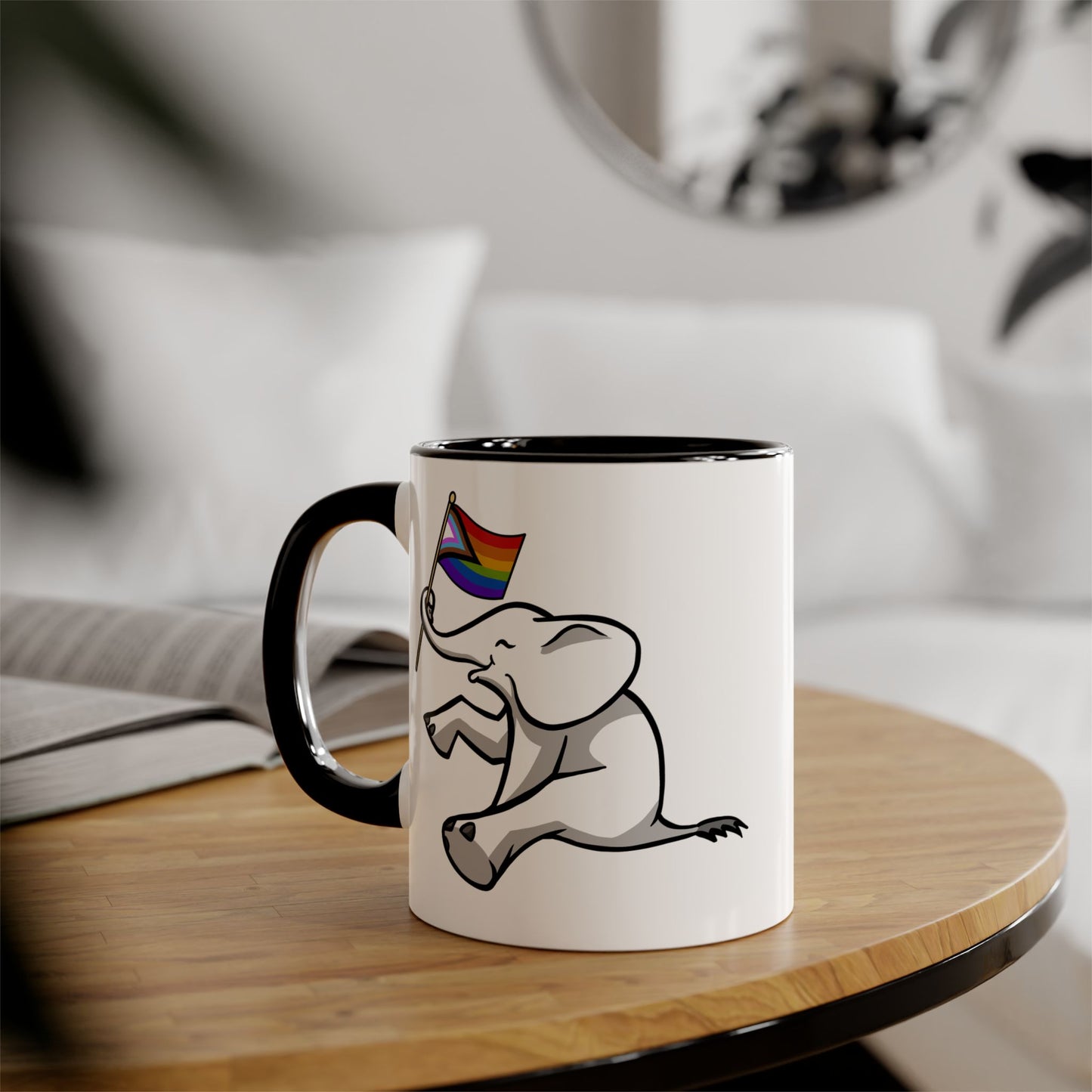 White Elephant Mug