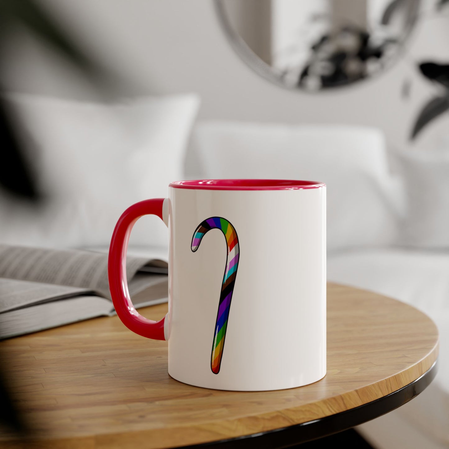 Candy Cane Progress Pride Stripes Mug