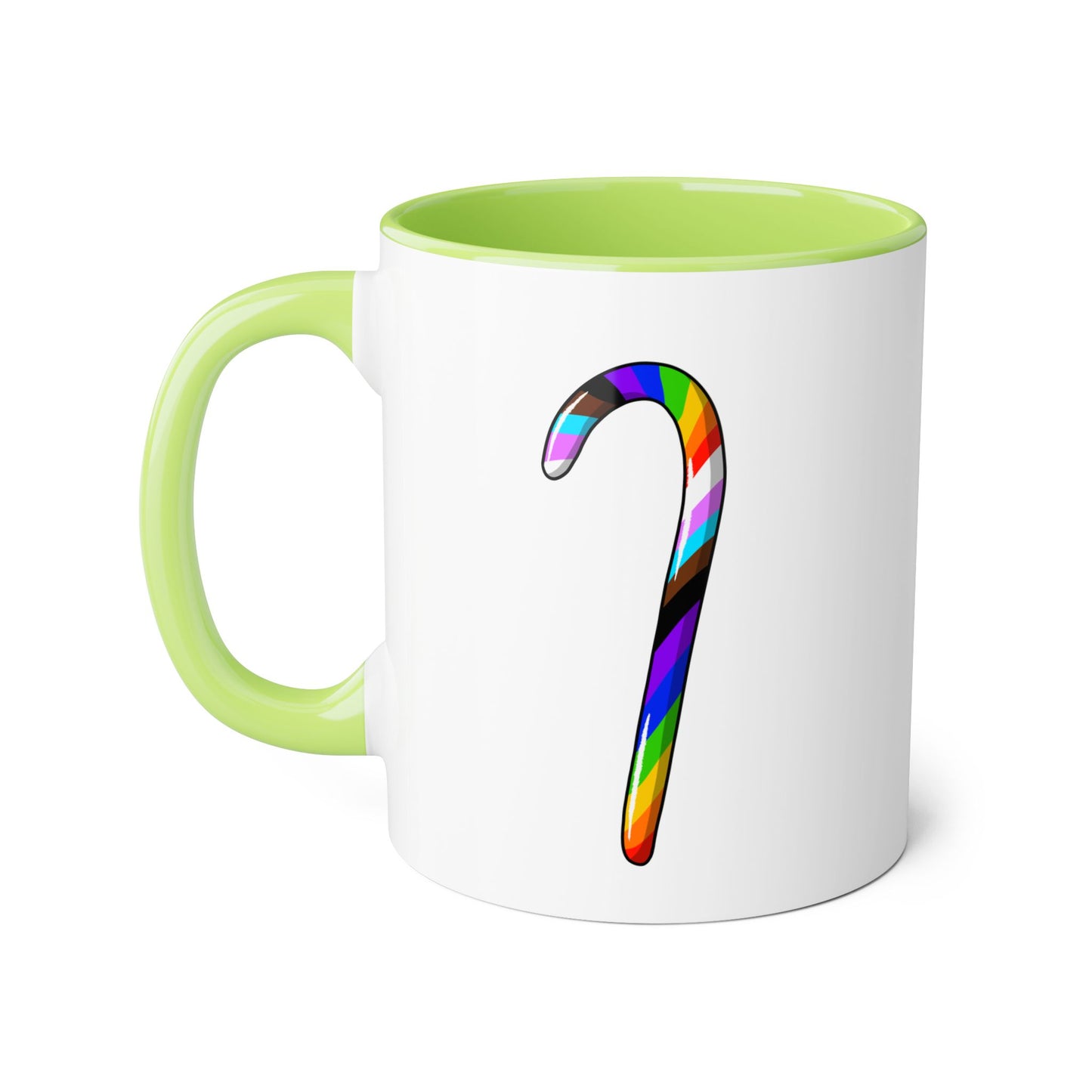 Candy Cane Progress Pride Stripes Mug