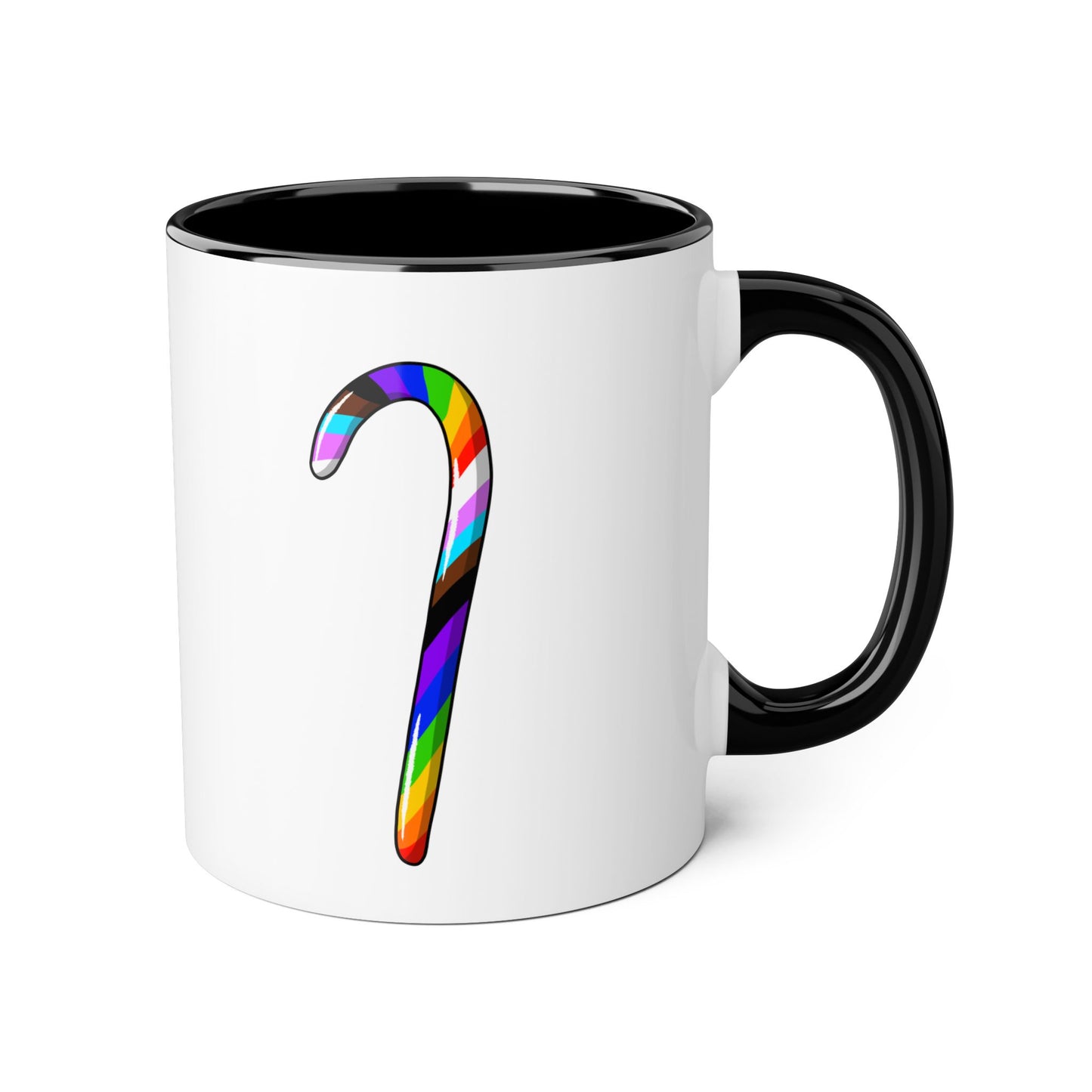 Candy Cane Progress Pride Stripes Mug