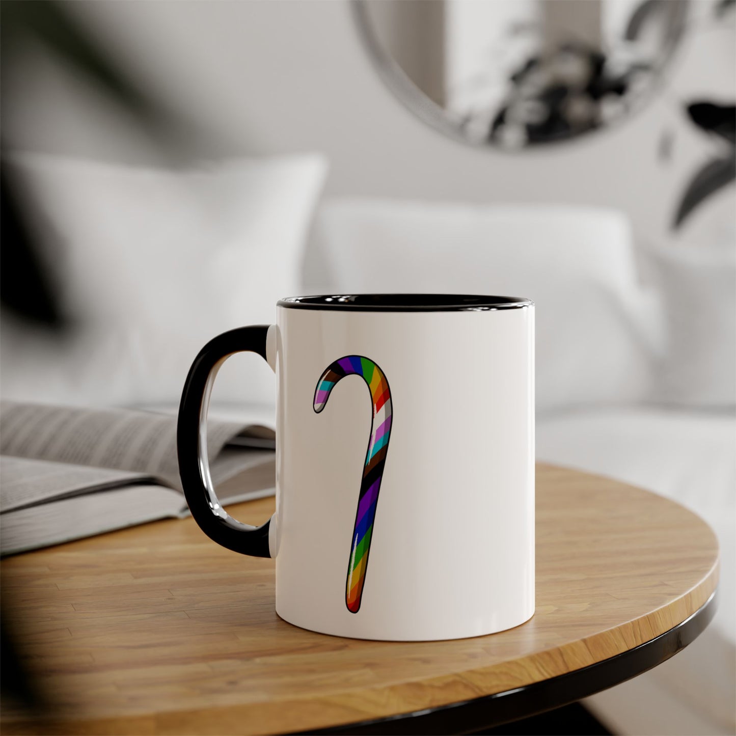 Candy Cane Progress Pride Stripes Mug