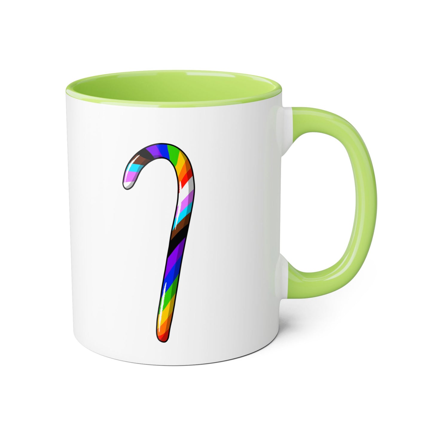 Candy Cane Progress Pride Stripes Mug